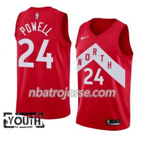 Barn Toronto Raptors Tröja Norman Powell 24 2018-19 Nike Röd Swingman